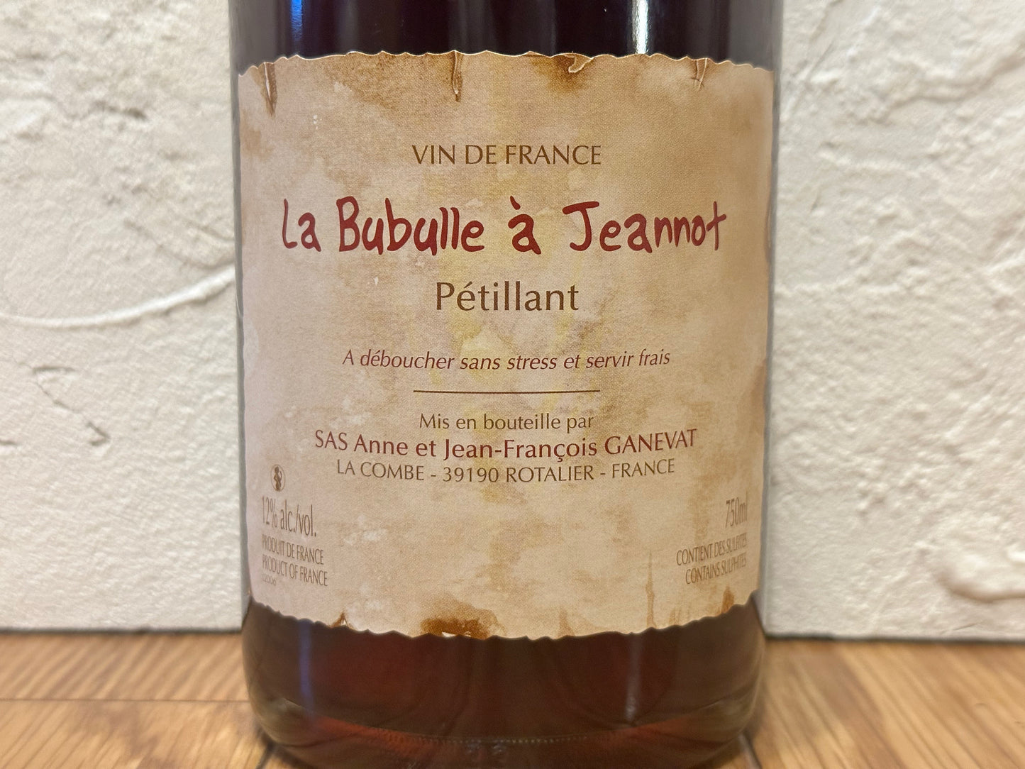 【赤泡】Anne et Jean-François Ganevat／VdF Rouge Pétillant La Bubulle à Jeannot NV（2021）